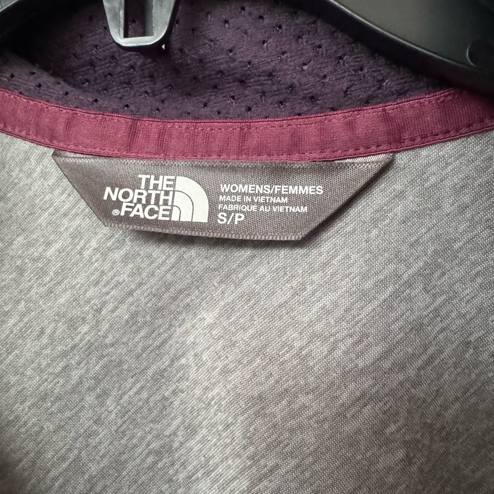 North Face S Purple grid plaid Jacket coat shell lightweight TNF - Picture 3 of 4